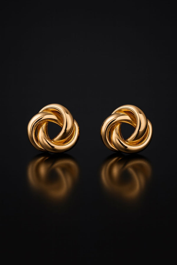 Golden Twist 18k Gold Plated Earrings