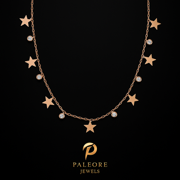 Stellar Charm – Rose Gold-Plated Star Necklace